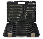 Trusa chei combinate cu clichet articulate 22 piese 6 - 32 mm profesional chrome vanadium cu 72 dinti - Bjc tools