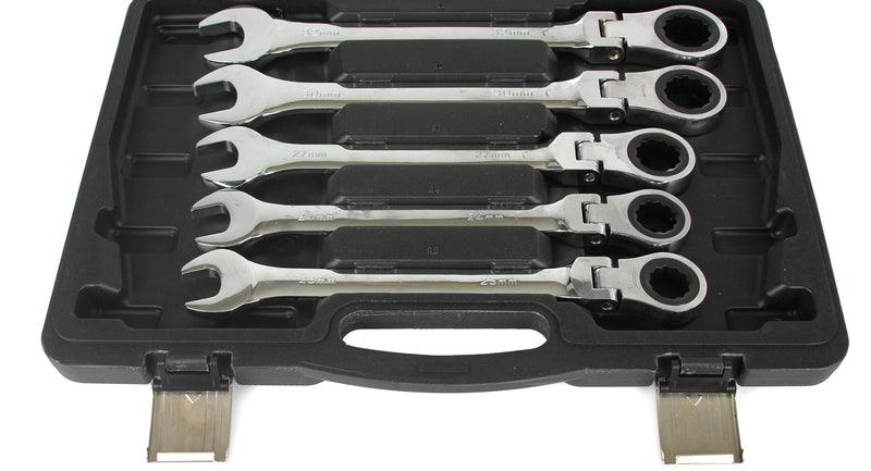 Trusa chei combinate cu clichet articulate 22 piese 6 - 32 mm profesional chrome vanadium cu 72 dinti - Bjc tools