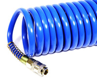 Furtun spiralat aer comprimat 20 metri 12x8mm Cuple incluse - Bjc tools
