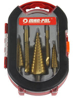 Set de forat 6 piese, Burghiuri de forat conice, Burghiu conic fier tabla si lemn - Bjc tools