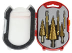 Set de forat 6 piese, Burghiuri de forat conice, Burghiu conic fier tabla si lemn - Bjc tools