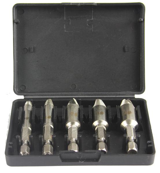 Set burghiu extractor suruburi rupte 5 piese Imagine secundară a produsului