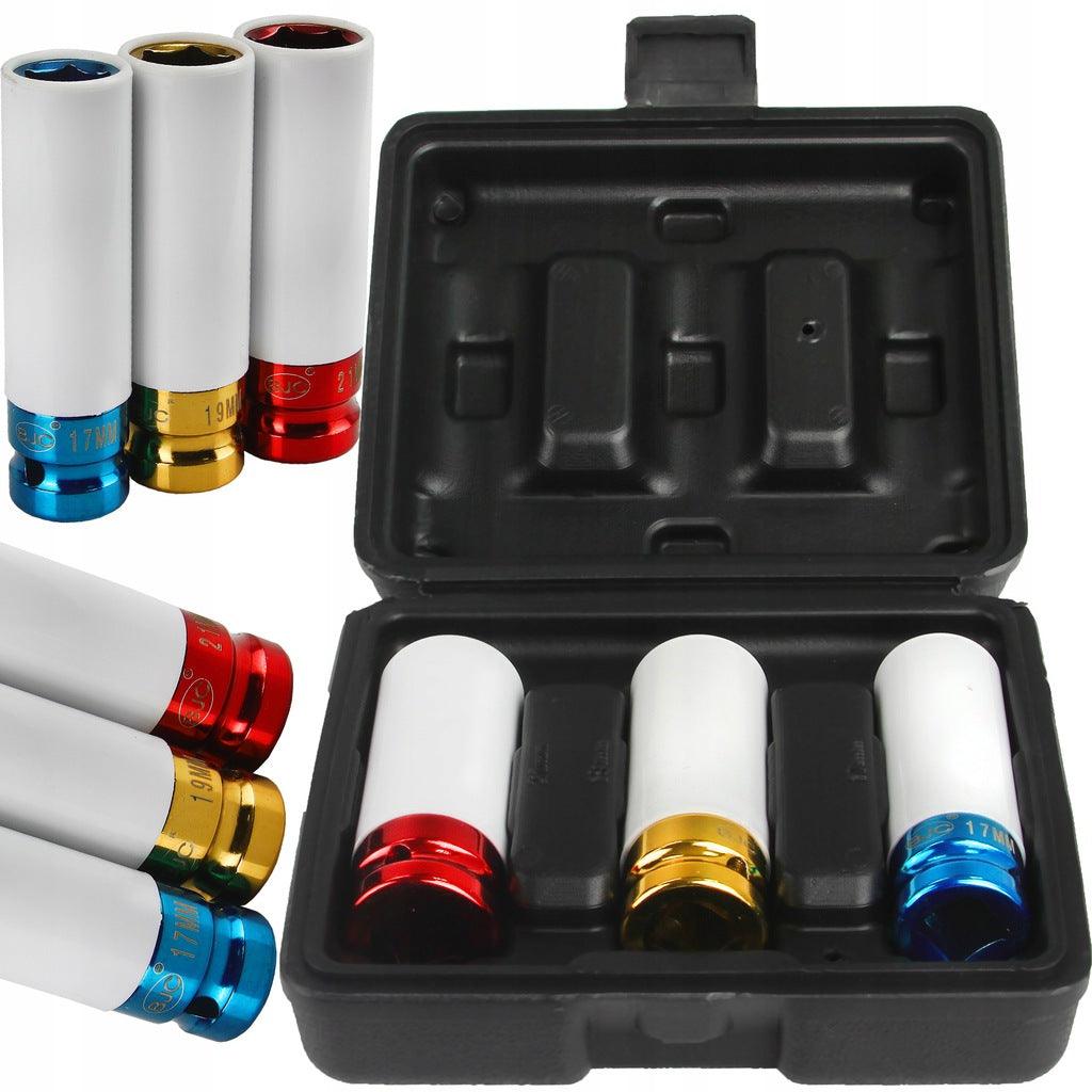 Set chei tubulare de impact cu protectie jante 17mm 19mm 21mm - Bjc tools