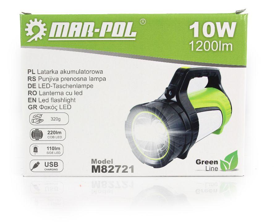 Lanterna reîncărcabila cu LED 10W 1200 lumeni cu functie power-bank - Bjc tools
