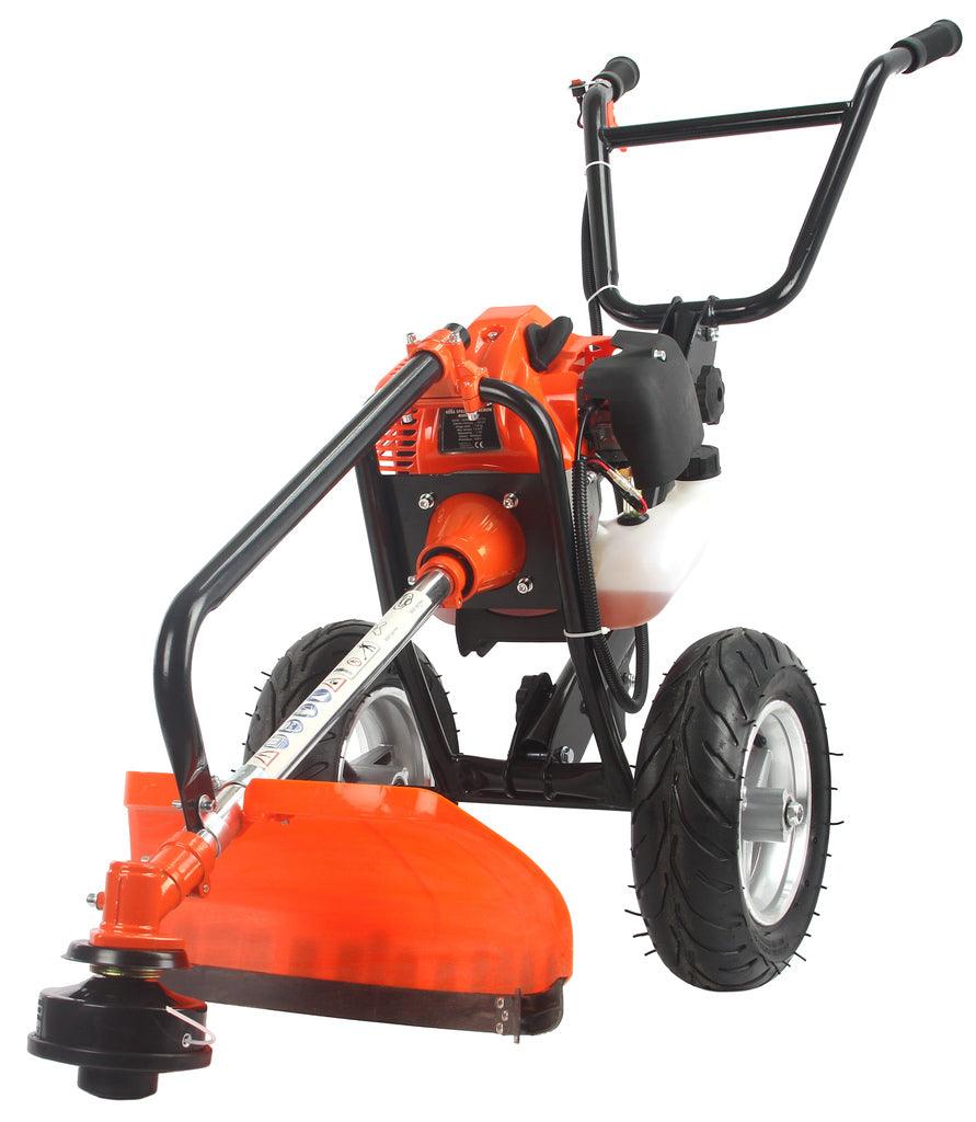Motocoasa benzina cu roti DEMON TROLLEY tambur si disc incluse (resigilat) - Bjc tools