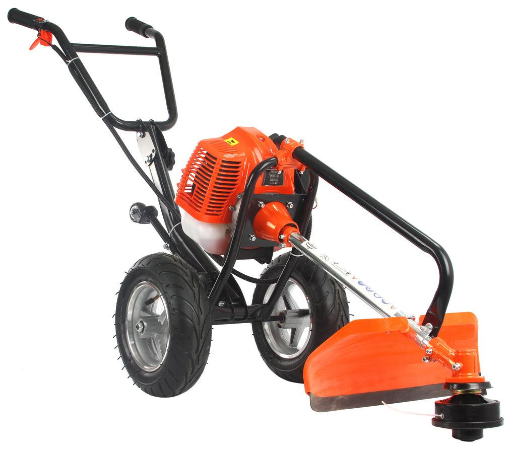 Motocoasa benzina cu roti DEMON TROLLEY tambur si disc incluse (resigilat) - Bjc tools