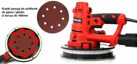 Set 5 disc abraziv slefuitor pereti 180mm granulatie 220 - Bjc tools