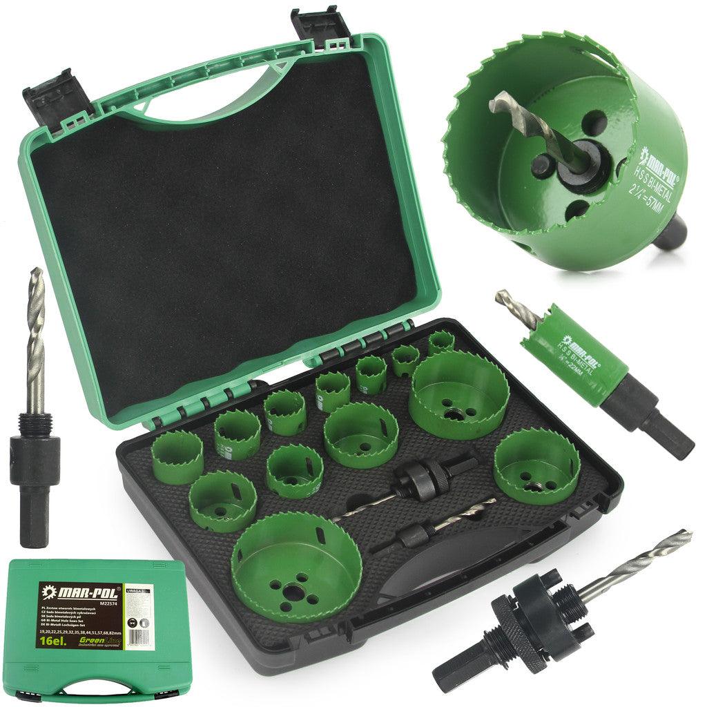 Set trusa carote bimetal Hss 16 piese 19-82mm - Bjc tools