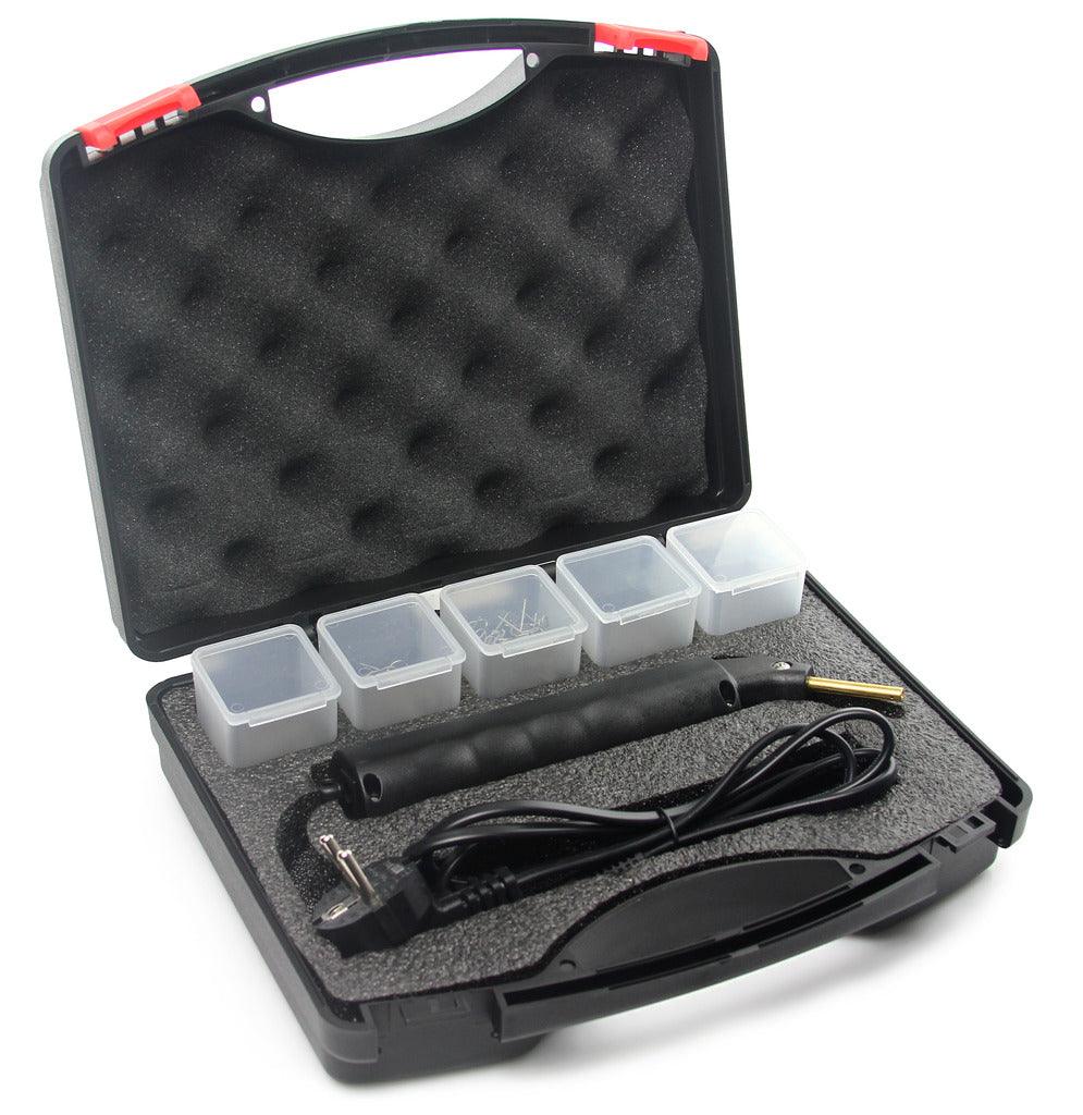 Pistol lipit plastic cu capse, Trusa reparatie piese plastic cu capse - Bjc tools