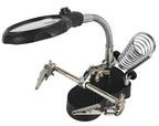 Suport ciocan de lipit cu Lupa Lampa Led si clesti - Bjc tools
