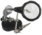 Suport ciocan de lipit cu Lupa Lampa Led si clesti - Bjc tools