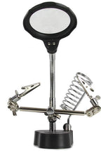 Suport ciocan de lipit cu Lupa Lampa Led si clesti - Bjc tools