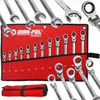 Set chei clichet articulate 12 piese 8-19mm - Bjc tools