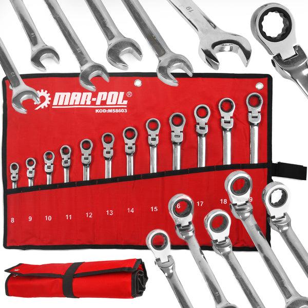Set chei clichet articulate 12 piese 8-19mm - Bjc tools