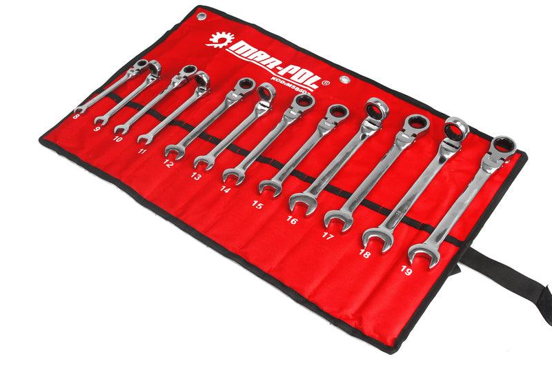 Set chei clichet articulate 12 piese 8-19mm - Bjc tools