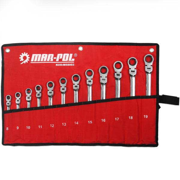 Set chei clichet articulate 12 piese 8-19mm - Bjc tools