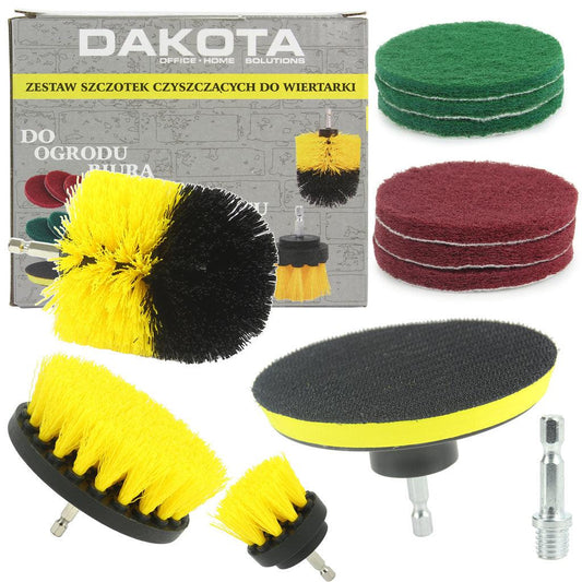 Set perii cu adaptor pentru bormasina si disc velcro - Bjc tools