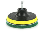 Set perii cu adaptor pentru bormasina si disc velcro - Bjc tools