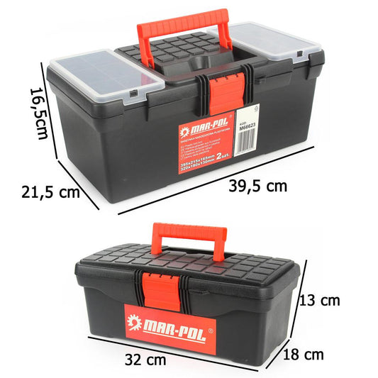 Set 2 cutii scule, cutie pentru scule 2 buc - Bjc tools