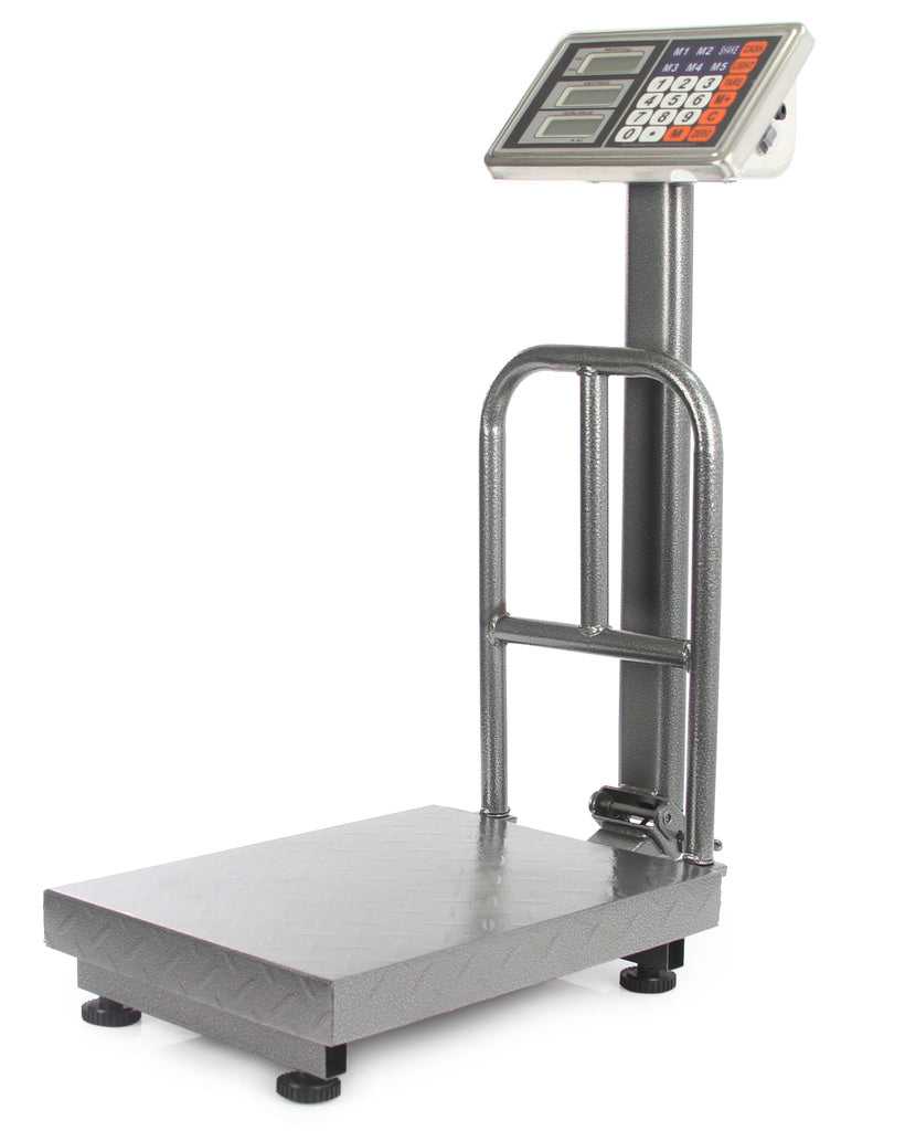 Cantar electronic 150 kg cu platforma ecran LCD si baterie - Bjc tools