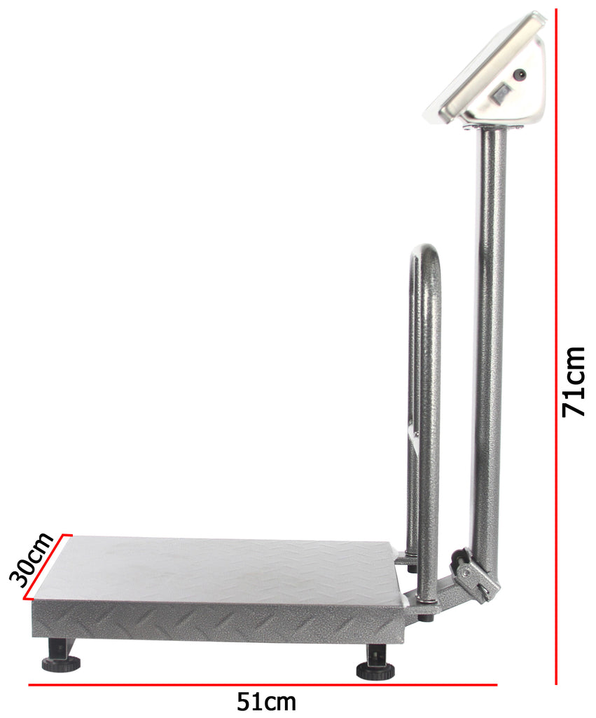 Cantar electronic 150 kg cu platforma ecran LCD si baterie - Bjc tools
