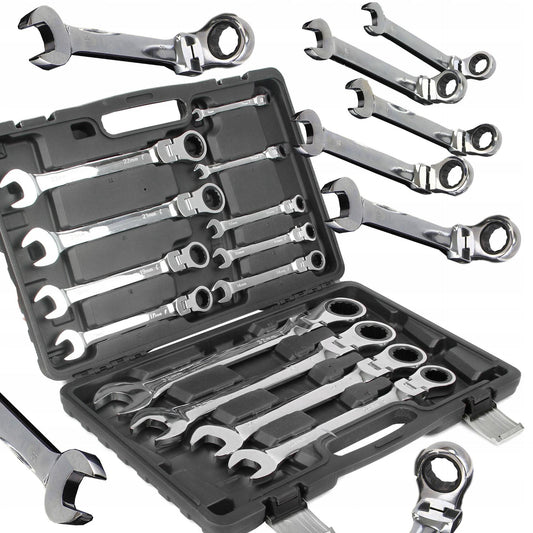 Trusa chei combinate articulate cu clichet 13 piese 8 - 32mm - Bjc tools