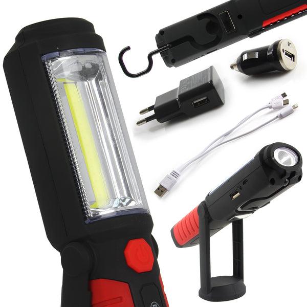 Lanterna reîncărcabila cu Led magnet si powerbank - Bjc tools Imagine principală a produsului