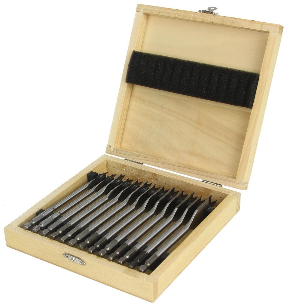 Set burghiu lemn 13 piese 6-25mm cu prindere hexagon pentru bormasina - Bjc tools