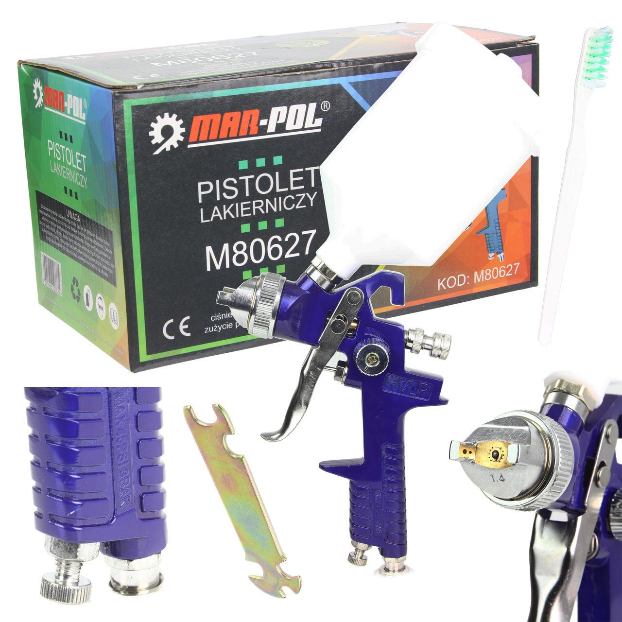 Pistol de vopsit HVLP duza 1.4 mm cana 600 ml - Bjc tools Imagine principală a produsului