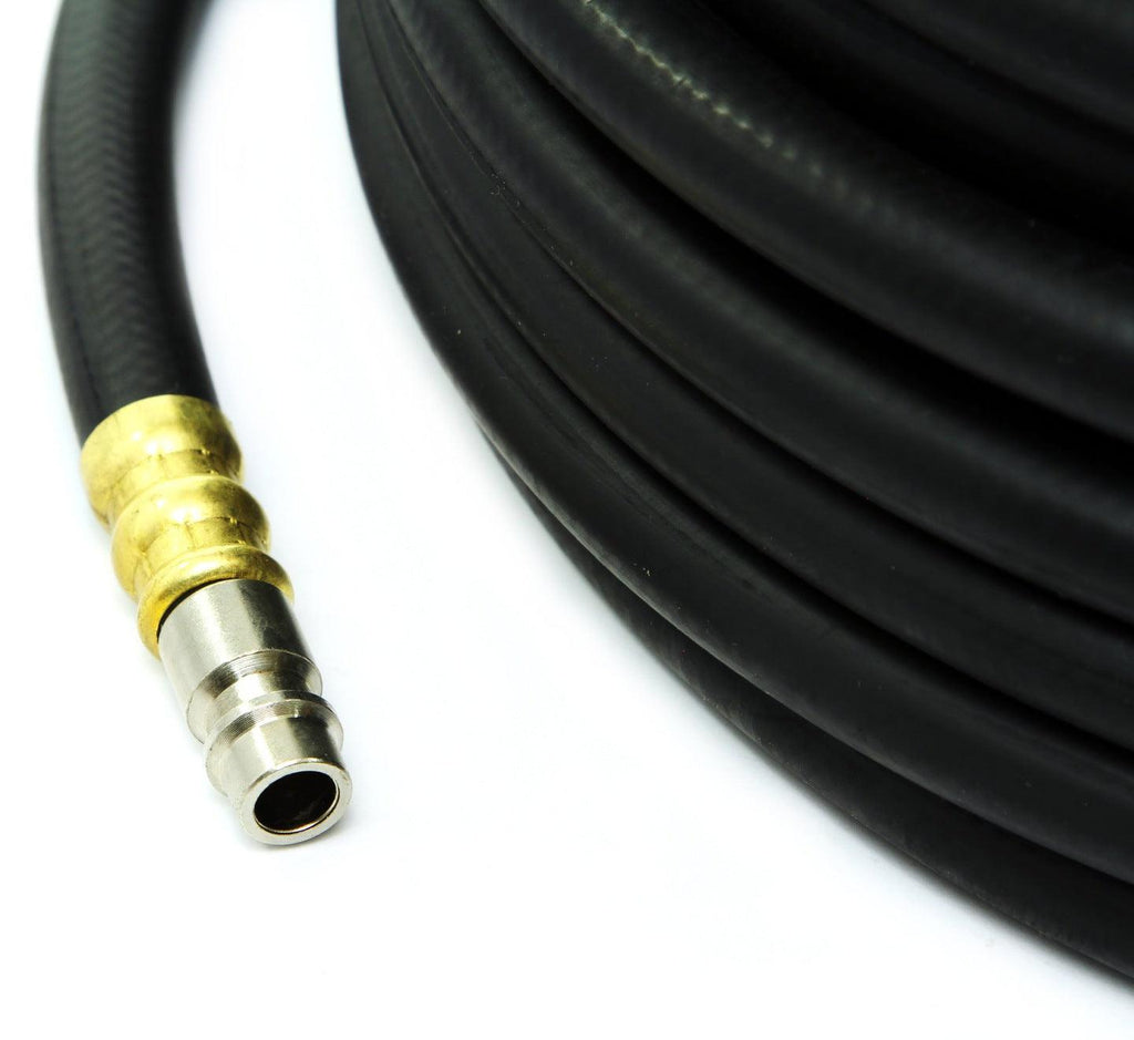 Furtun aer comprimat 15 metri 6×13 mm din cauciuc cu mufe rapide - Bjc tools