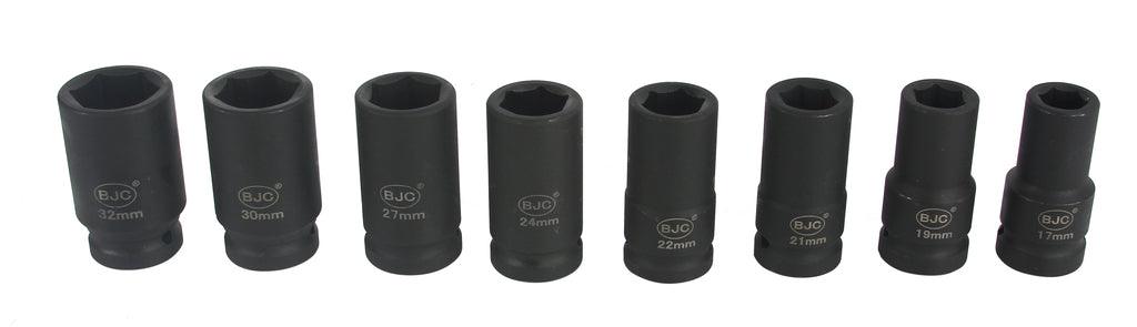 Trusa chei tubulare de impact 3/4 8 piese Profi 17-32mm - Bjc tools