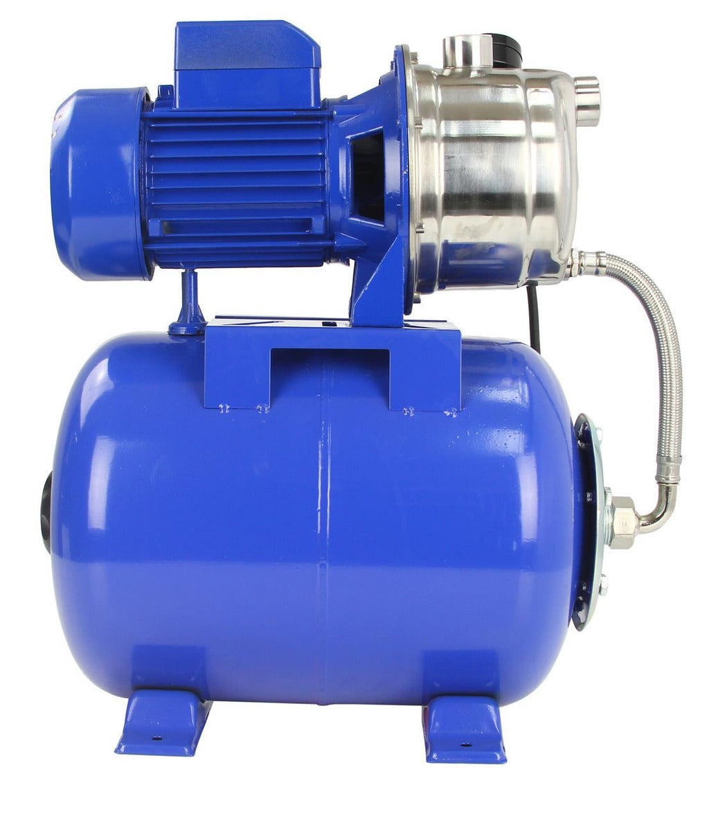 Hidrofor 50 litri butelie otel inox , hidrofor cu pompa de apa 1500w 5.5 bari - Bjc tools