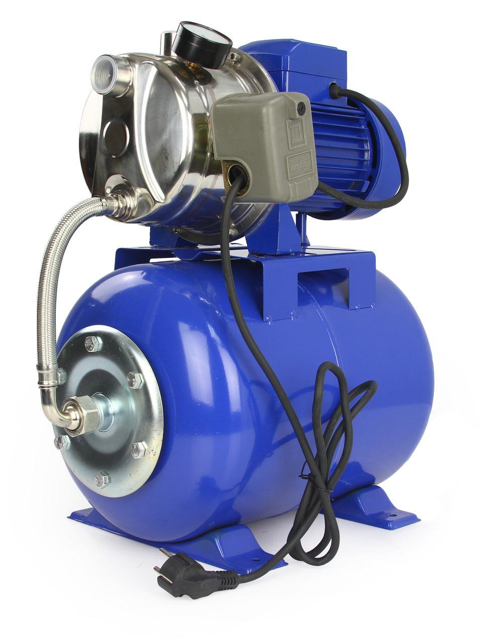 Hidrofor 50 litri butelie otel inox , hidrofor cu pompa de apa 1500w 5.5 bari - Bjc tools