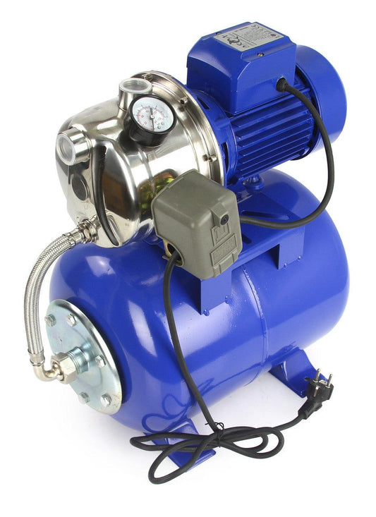 Hidrofor 50 litri butelie otel inox , hidrofor cu pompa de apa 1500w 5.5 bari - Bjc tools