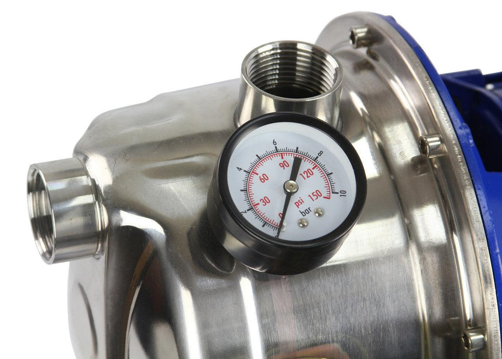 Hidrofor 50 litri butelie otel inox , hidrofor cu pompa de apa 1500w 5.5 bari - Bjc tools