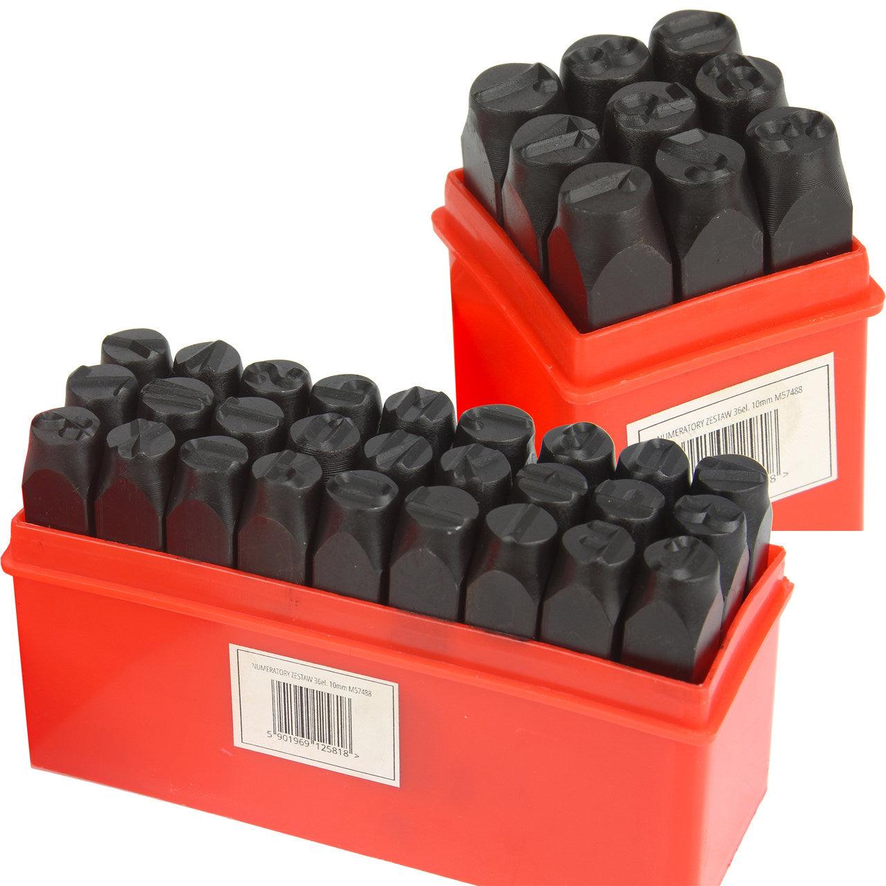 Set pansoane litere si cifre 36 piese din otel carbon ranforsat10mm - Bjc tools Imagine principală a produsului