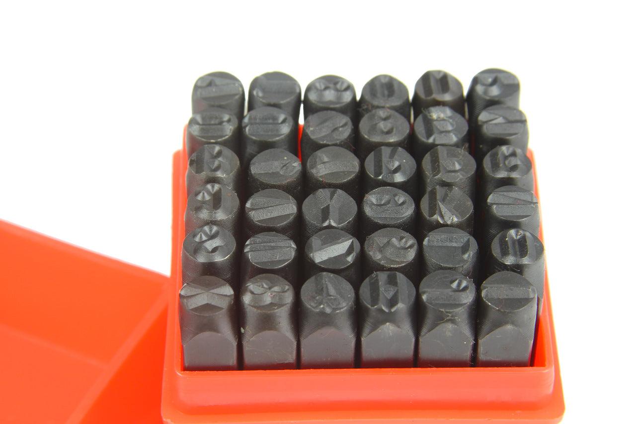 Set pansoane litere si cifre 36 piese 6mm otel carbon - Bjc tools