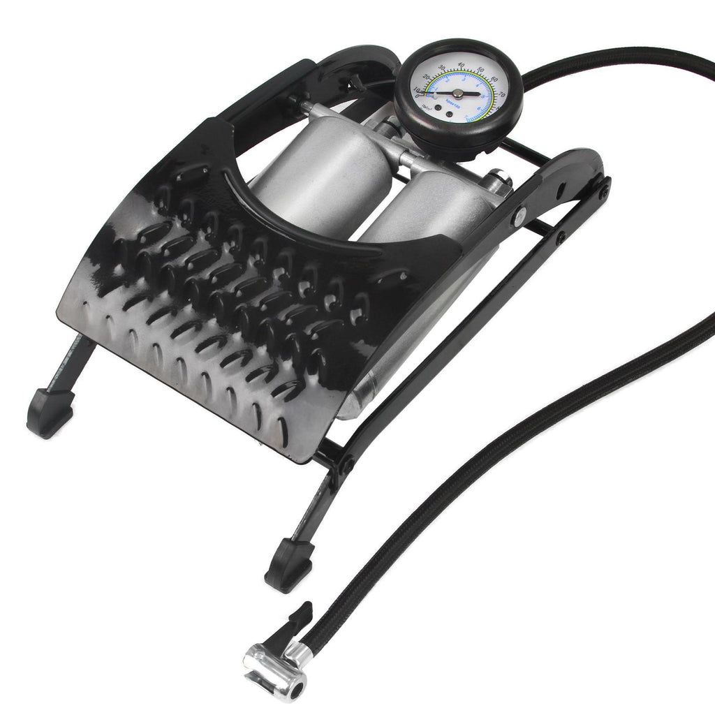 Pompa de umflat la picior cu piston dublu 7 bari - Bjc tools