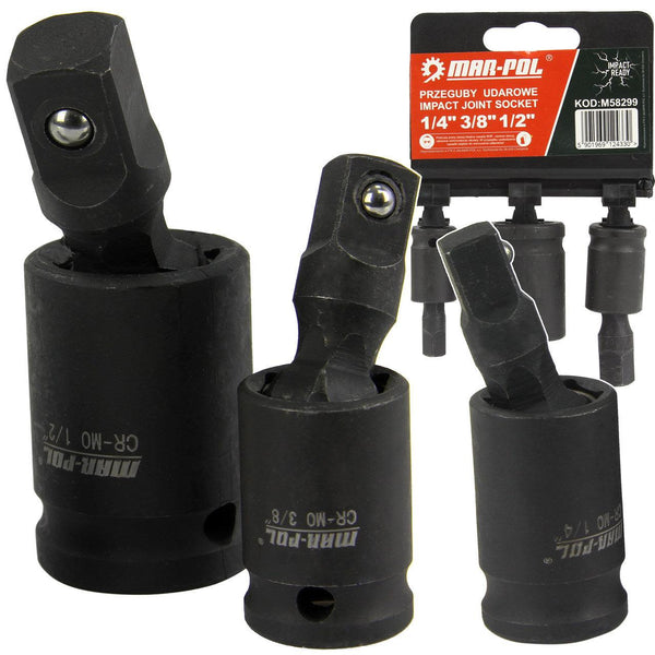 Set adaptoare cardan de impact 1/2 3/8 si 1/4 - Bjc tools