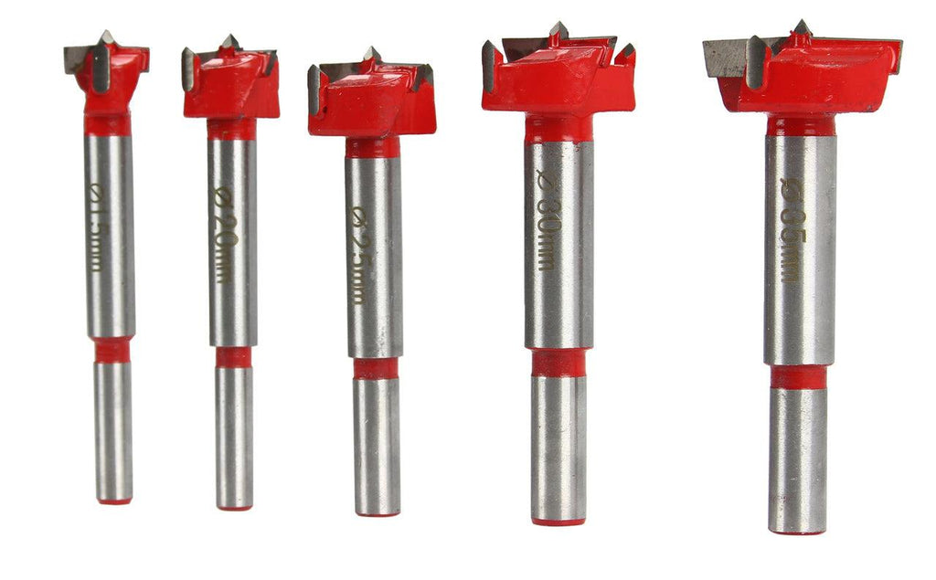 Set freze burghiu lemn 5 piese 15-35mm ,burghiu lemn cu lame din carbură de tungsten widia și titan - Bjc tools