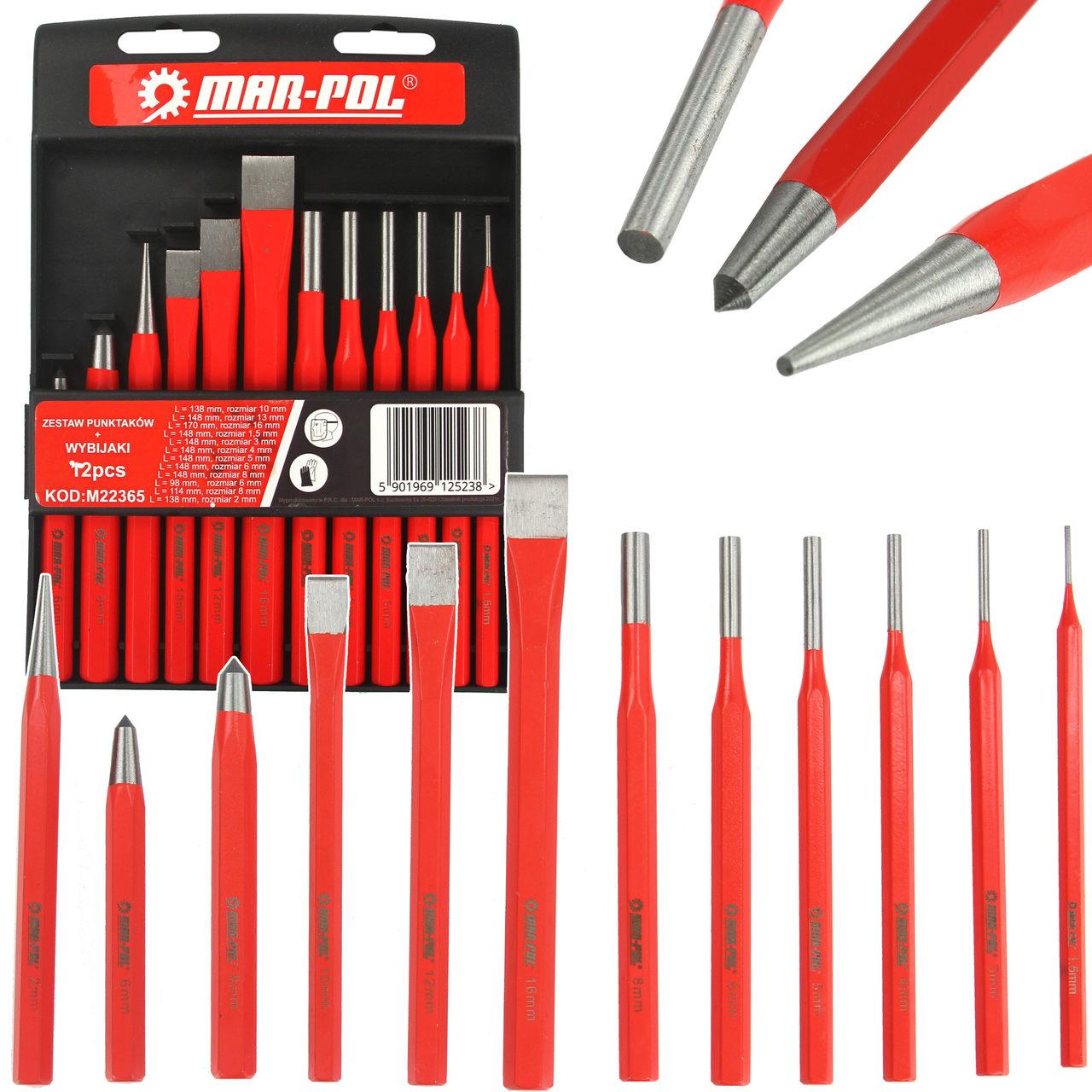 Set dalti dornuri si punctatoare 12 piese - Bjc tools Imagine principală a produsului