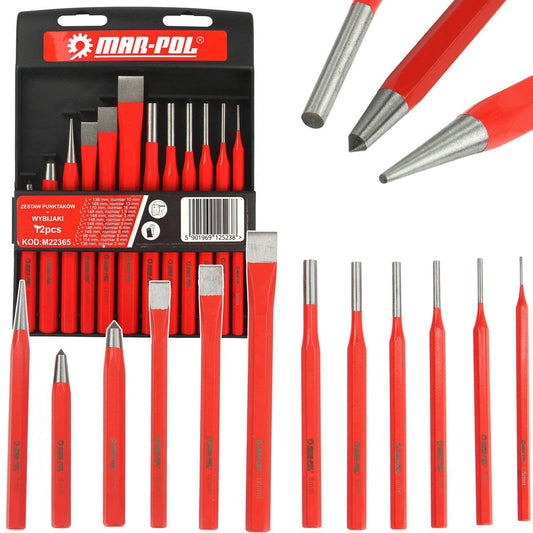 Set dalti dornuri si punctatoare 12 piese - Bjc tools