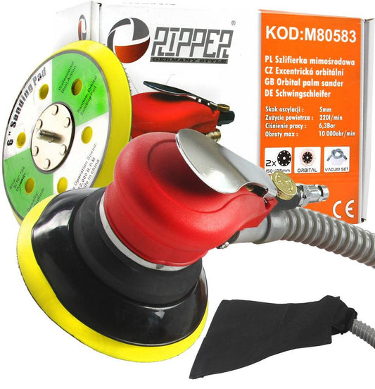 Slefuitor pneumatic orbital 10000rpm cu 2 discuri incluse 125 si 150 mm - Bjc tools