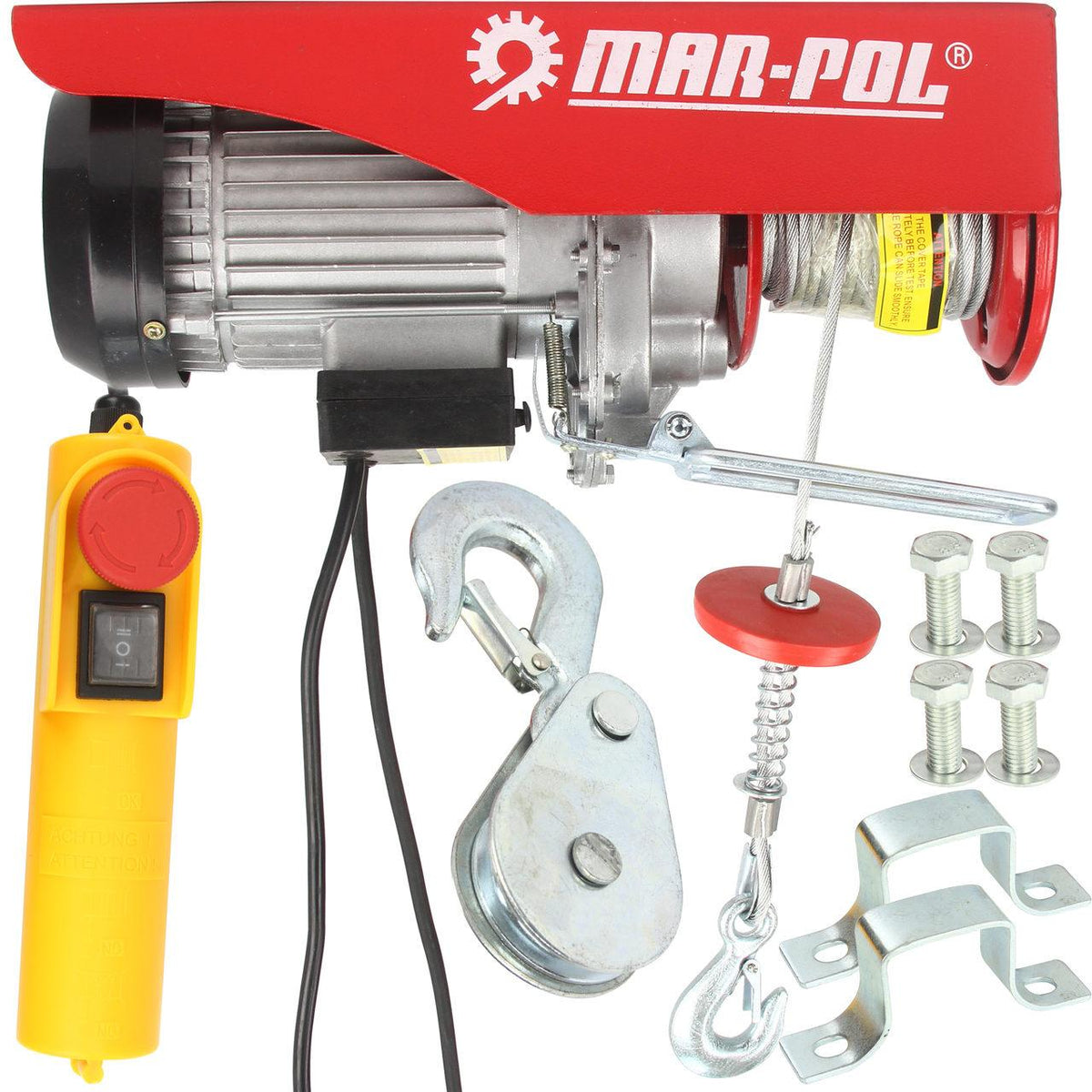 Troliu electric 220 volti 400 / 800 kg 1300w, electropalan, palan construcții - Bjc tools