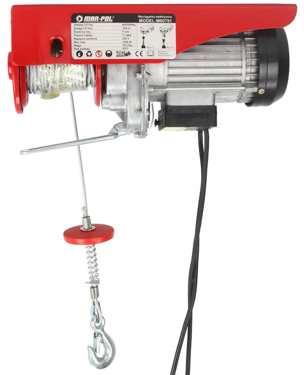 Troliu electric 220 volti 400 / 800 kg 1300w, electropalan, palan construcții - Bjc tools