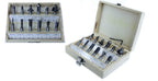 Set freze lemn 12 piese carbura tungsten, freze pentru lemn din otel carbon si carbură de tungsten - Bjc tools