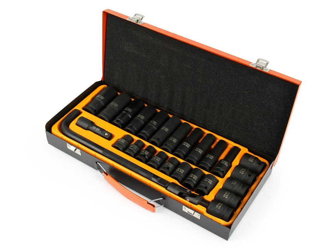 Trusa chei tubulare de forta 1/2 scurte si lungi 27 piese 8-24mm Profi - Bjc tools