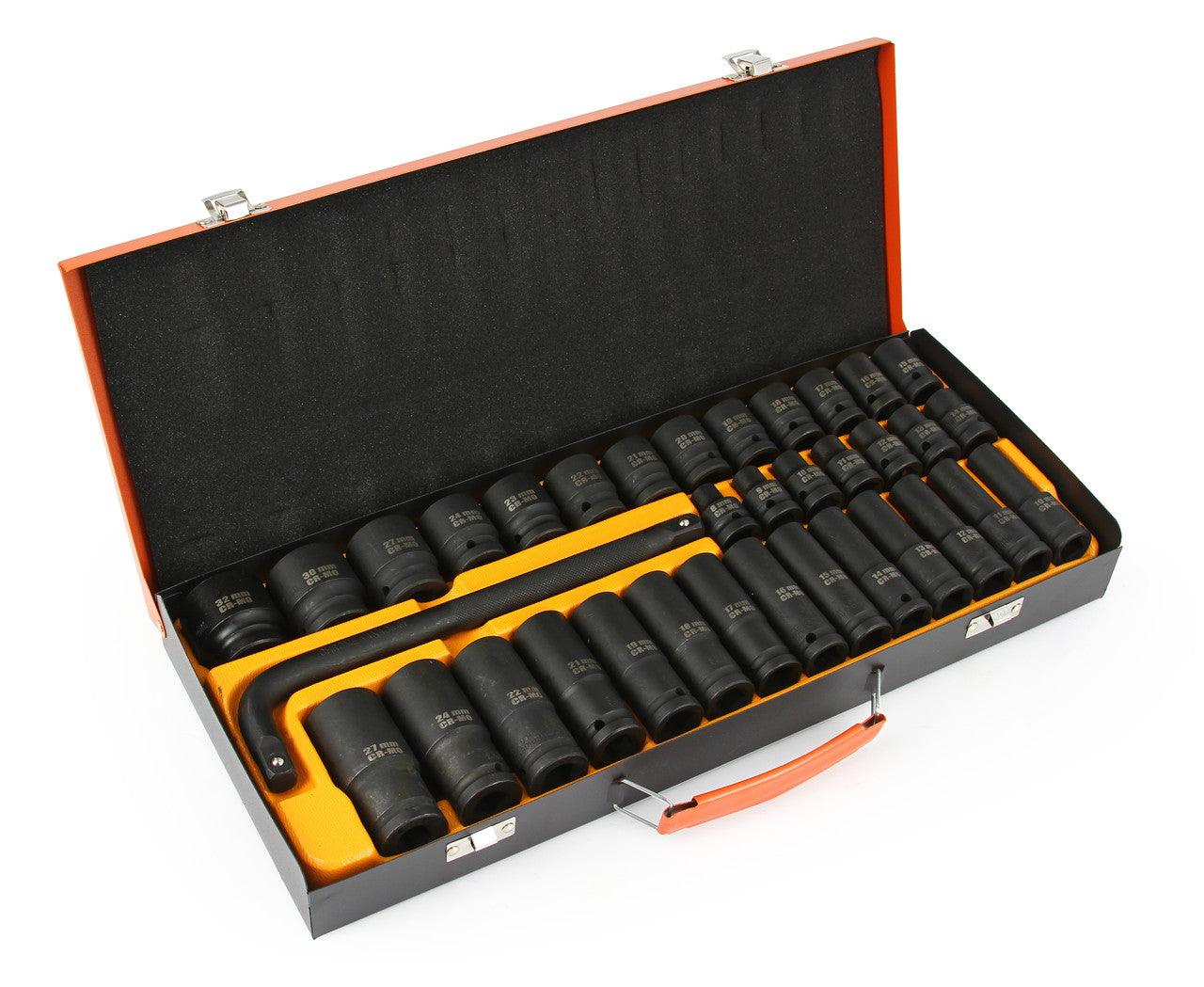 Trusa chei tubulare 35 piese 1/2 8-32mm Profesional Imagine secundară a produsului