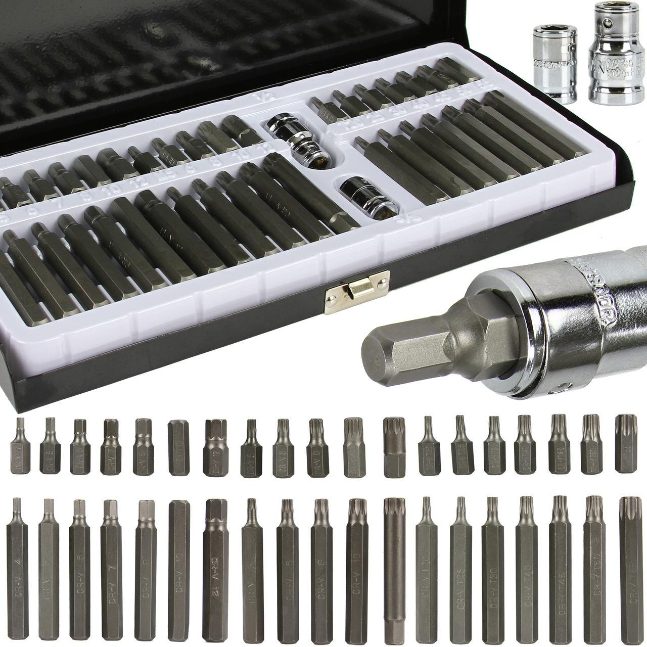 Trusa biti imbus 40 piese hexagon torx si spline - Bjc tools