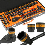 Trusa scule de forta 24 piese 1/2 6 laturi, set chei tubulare clichet prelungitor - Bjc tools